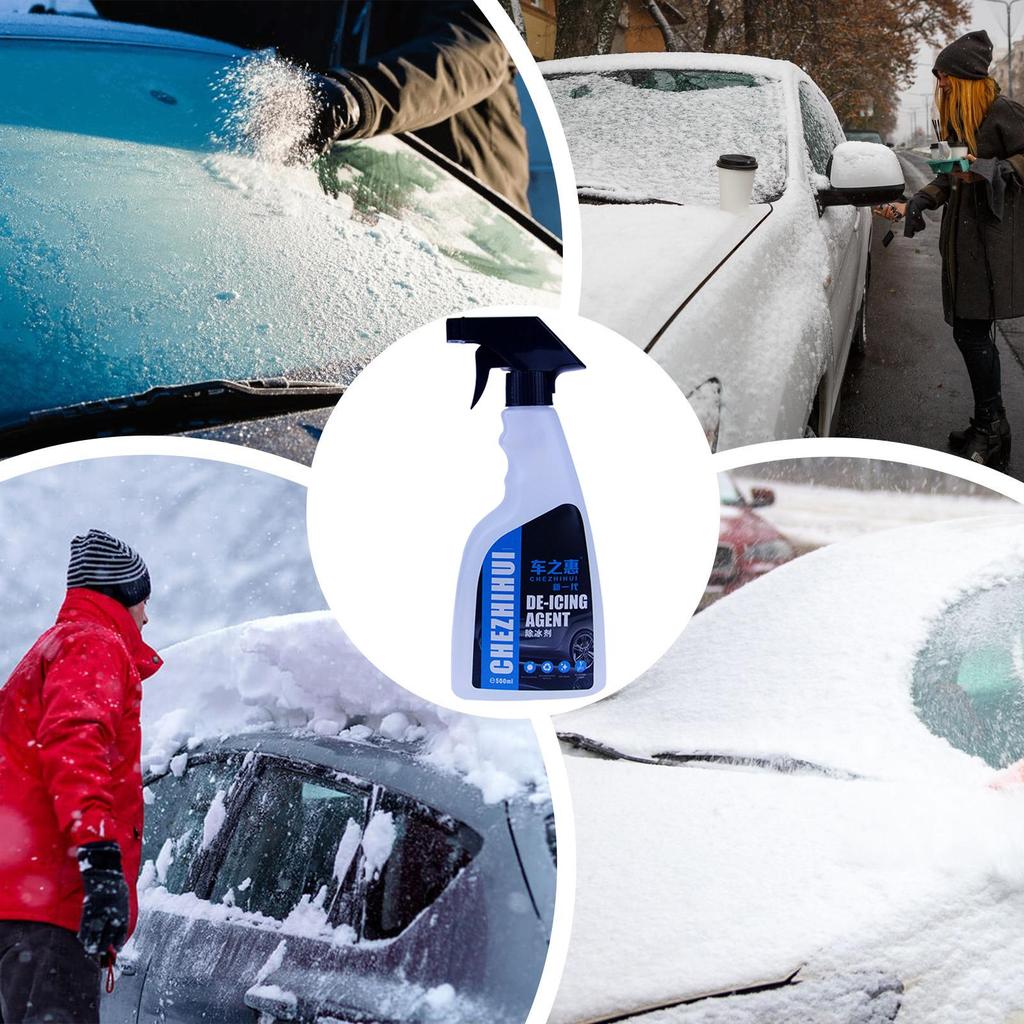 Deicer Spray For Car 500ml Fast-Acting Rapid Thawing Snow Remover Agent Snow Melting And Deicing Agent For SUV Sedan Truck