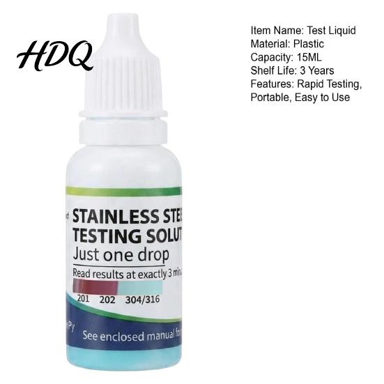 Kitchen Steel Test Liquid 1/2Pcs 15ML Stainless Liquid 200-304 Identification Easy Use