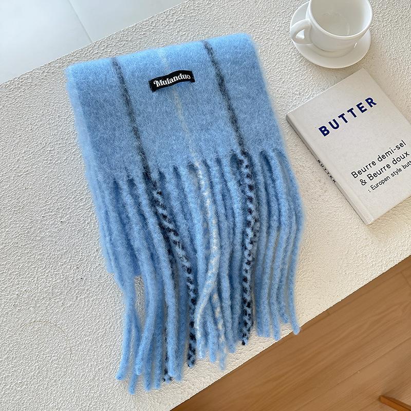 Women's Scarves with Tassel Men's and Women's Autumn and Winter Temperament Scarves