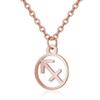Ожерелье-подвеска из нержавеющей стали со знаком зодиака и тонкой цепочкой
