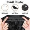 MERISIHAIR Synthetic Invisible Wire Hair Extension With 4 Clips Long Beach Wave Hairpiece Transparent Adjustable Headband