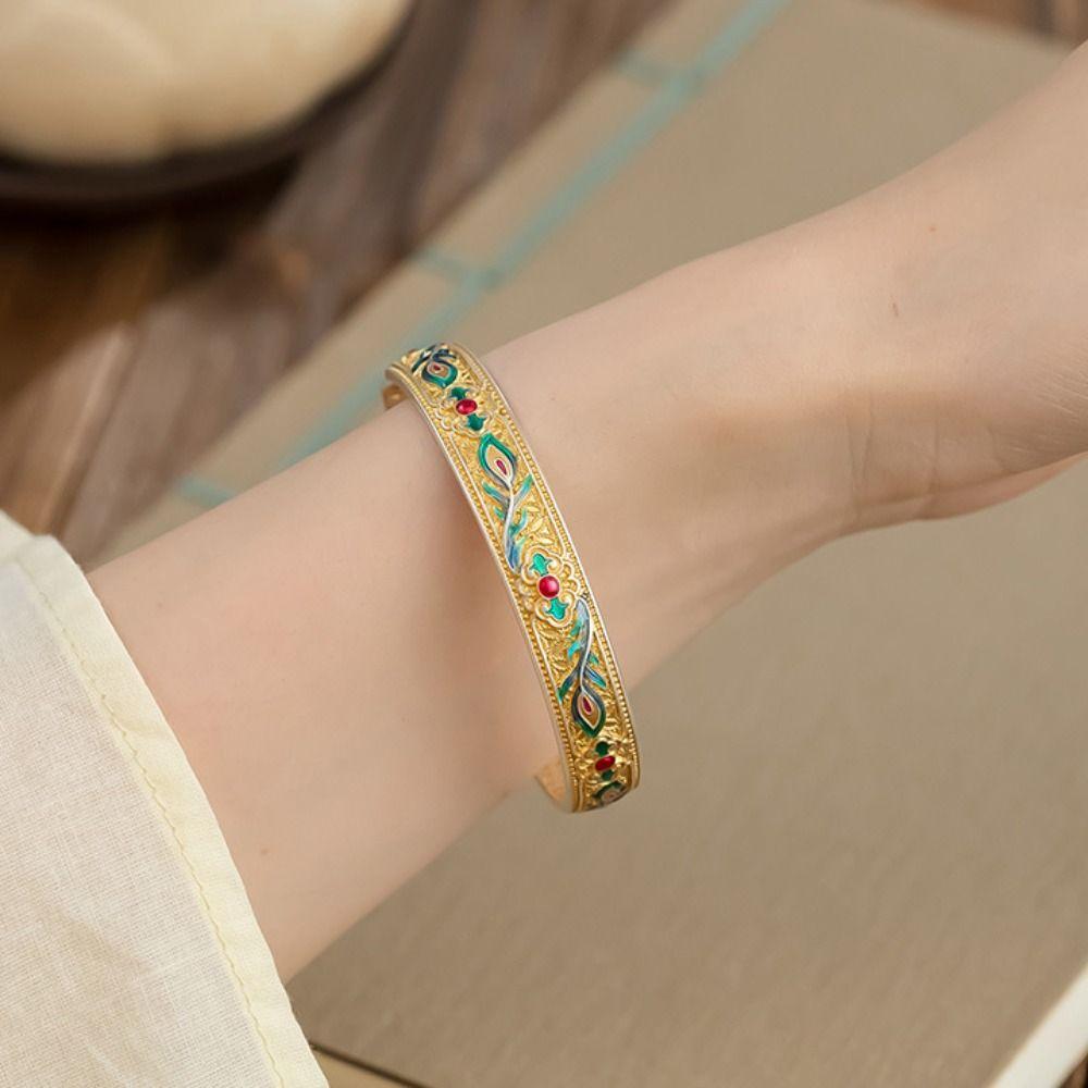 Традиционный женский браслет на руку Классический китайский браслет-перегородчатая эмаль Ювелирные изделия