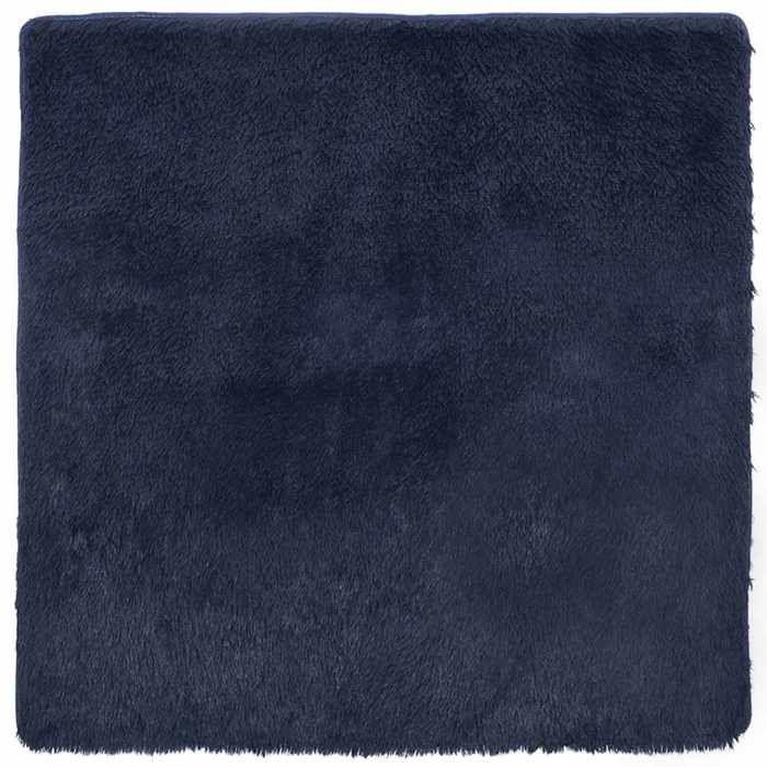 VidaXL Tapis shaggy à poils longs bleu marine 120x120 cm polyester, tapis, tapis de chambre, tapis moderne, tapis de salon, 4102867