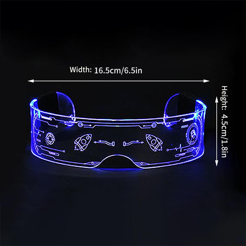 LED Glowing Glasses Flashing Light Glass Glow In the Dark Party Decoration Luminous Headband Birthday Wedding Parties Supplies