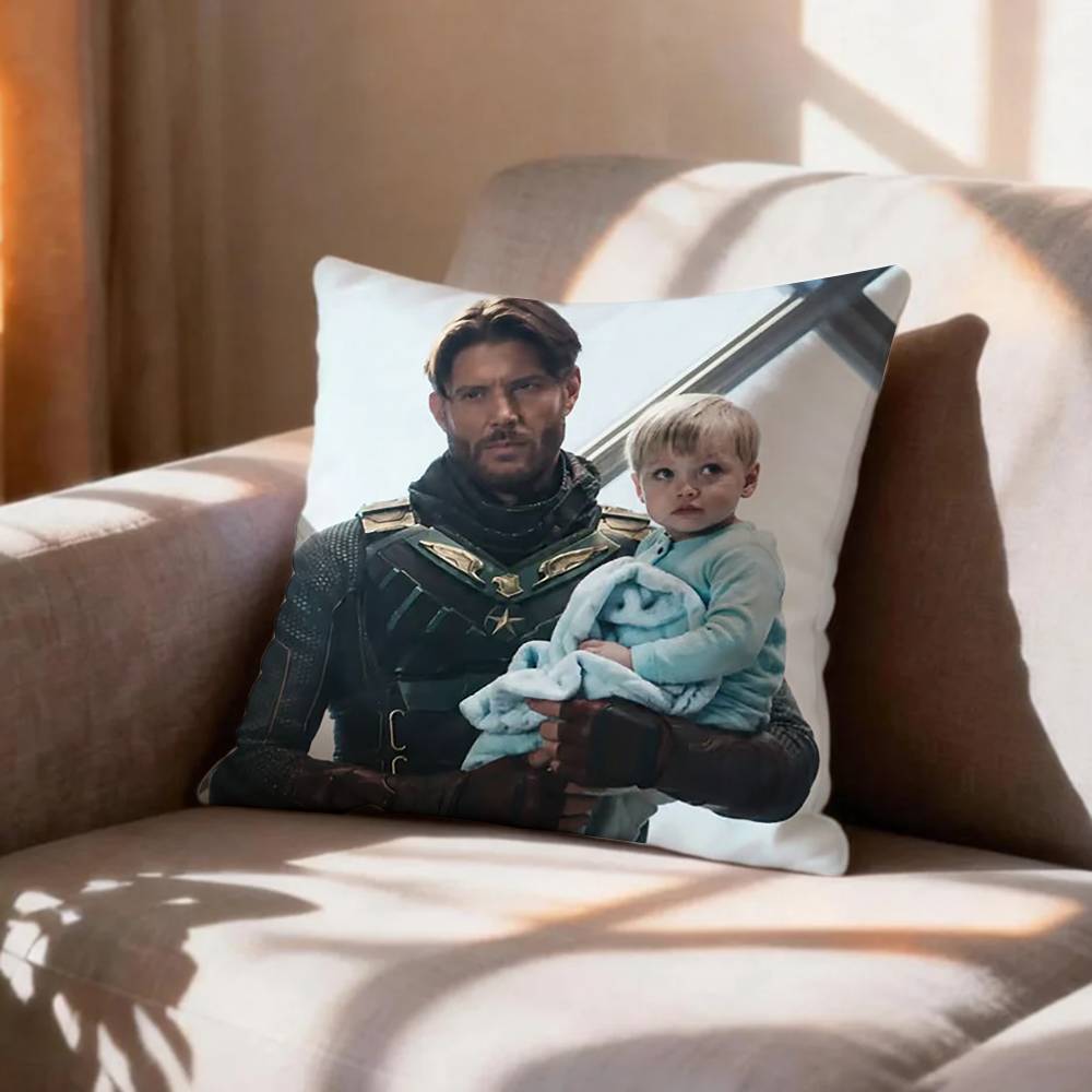 Vintage American JJensen Ackles Pillow Case Pattern Printed Pillowcase For Living Room Sofa Cushion Cover