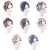 Knot Pleated Cotton Floral Print Head Cover Wrap Hat Sleep Night Cap Soft Bonnet Turban Hat