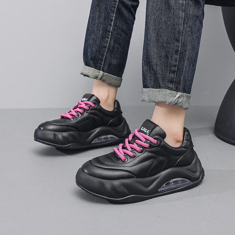 Мужская обувь для хлеба, европейская станция, осенне-зимняя спортивная обувь, повседневная обувь на платформе, воздушная подушка, модная брендовая обувь для папы, маленькие белые туфли для мужчин