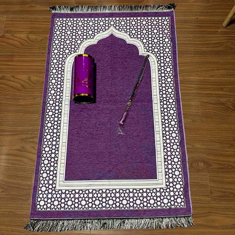 Набор исламских молитвенных ковриков Молитвенный коврик с тубусом для хранения четок Дорожное одеяло для поклонения Уличный мусульманский молитвенный коврик Подарки на Рамадан Новинка