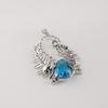 Натуральный швейцарский голубой топаз драгоценный камень 925 стерлинговое серебро ручной работы ювелирное изделие кулон 1,8" в подарок на годовщину CP-42-10