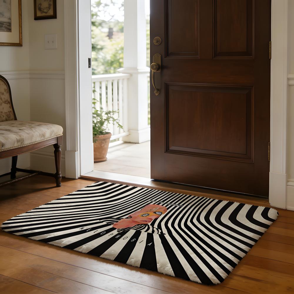 Floor Mat Soft Flannel Rug Non Slip Absorbent Mat for Bathroom Bedroom Home Decor C Cage the elephant album cover