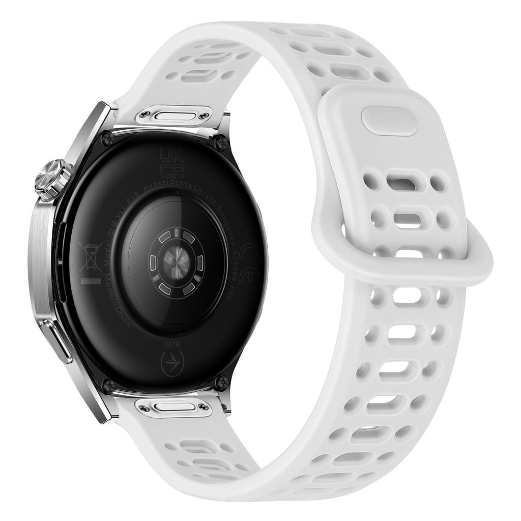 Suitable for Huawei GT6/5pro Watch Strap Samsung watch7/6 Button Hollow Sport Silicone Strap