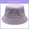 Cartoon Skull Embroidered Fisherman Hat With Sun Protection For Casual Outdoor Wear
