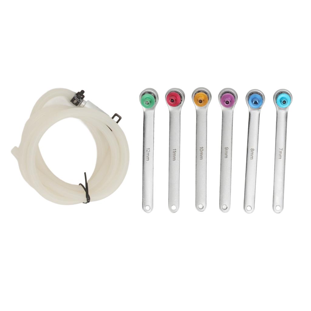 Набор инструментов для прокачки тормозов 7-12 мм 12-гранный гаечный ключ шланг для слива масла с обратным клапаном для автомобиля