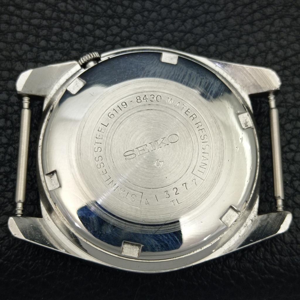 Seiko AUTOMATIC VINTAGE 6119C JAPAN MENS SILVER COLOR DIAL WATCH A702358-5 R124-a702358