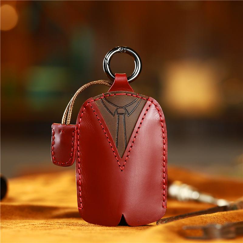 Сумка для ключей автомобиля Универсальный кожаный чехол для ключей Чисто ручная работа креативная сумка для ключей из коровьей кожи подарочная коробка может быть упакована поштучно.