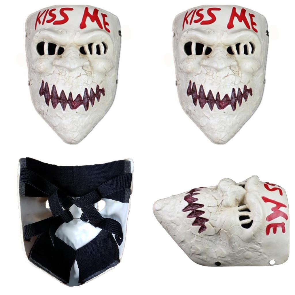 Kiss Me Purge Mask Unique Resin Halloween Demon Mask Perfect For Costume Events