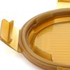 LOCK&LOCK Amber Crystal Round Glass Food Storage Container Set, 2-Piece