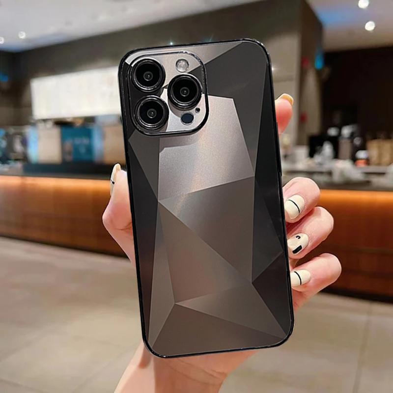 Зеркальный чехол с блестящими кристаллами и бриллиантами для Samsung Galaxy A54 A34 A24 A14 A23 A53 A73 S22 S23 S24 Ultra Plus iPhone 15 14 13 12 11 Pro Max Жесткий чехол для ПК