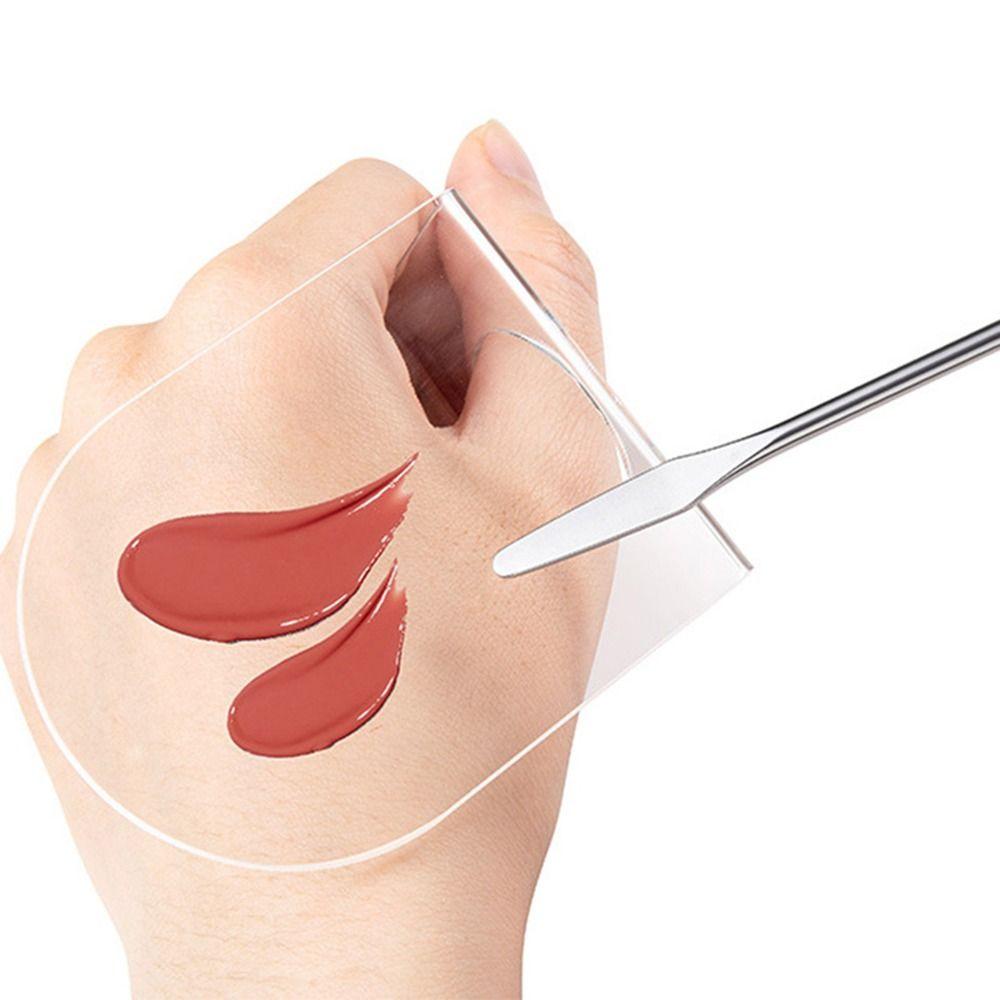 Multi-purpose Acrylic Transparent Palette Reusable Portable Paint Palette Handheld Heart-shaped Foundation Mixing Palette Men