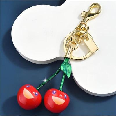 Брелок в виде улыбающейся вишни, подвеска для сумки, брелока для рюкзака, украшение, аксессуары, подарки для женщин и мужчин, брелоки для автомобильных ключей