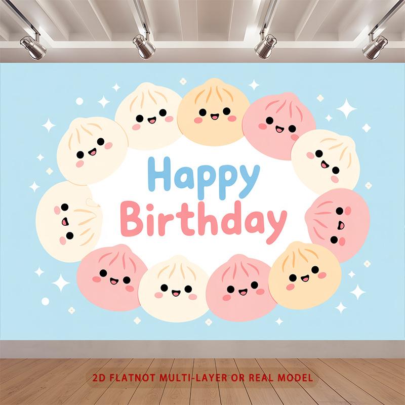 Party Backdrop Happy Birthday Birthday Photo Booth Background Front Door Decor
