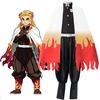 High-quality Demon Slayer Kimetsu No Yaiba Rengoku Kyoujurou Cosplay Costume Kimono Robe Suit Perfect For Halloween And Parties