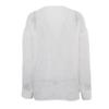 Womens Twist Knot V-Neck Long Sleeve Loose Shirt French Style Casual Top