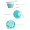 Silicone Collapsible Travel Cup Set 550/350/200/100/950ML Folding Camping Cup Bowl Expandable Drinking Cup
