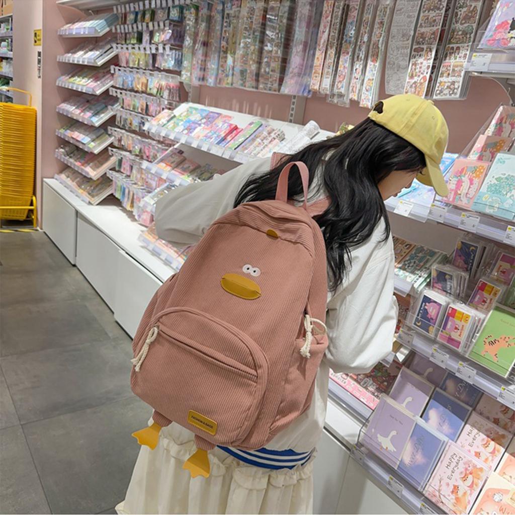 Рюкзак из вельвета с рисунком для девочек-подростков, детский дорожный рюкзак, большая вместительная сумка через плечо, рюкзак для ноутбука, школьная сумка