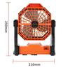 USB Rechargeable Camping Fan Portable Air Circulators Wireless Fans 270 ° Head Rotation Tent Fan with Hook