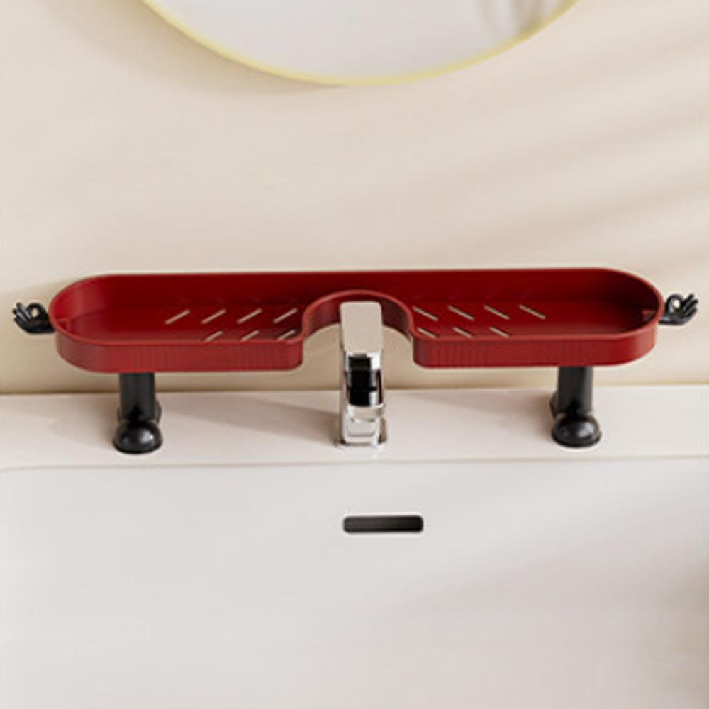 with Hook Faucet Sink Shelf Removable Sink Drying Rack Fashion Faucet Drain Organizer Bathroom