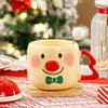 Creative High-Value Christmas Ceramic Cup With Lid Household Cute Couple Gift Water Cup Souvenir