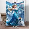Персонализированное именное одеяло, Disney Cartoon Frozen Princess Elsa, теплые одеяла для взрослых и детей и удобные одеяла