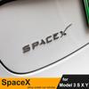 Двухмоторный значок-эмблема в стиле SpaceX для Tesla Model 3 Y S X, 3D Металлический сплав цинка CNSJW6, Наклейка на задний багажник, Аксессуар для экстерьера автомобиля R4W