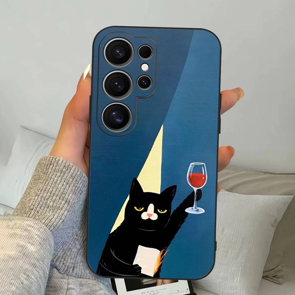 Милый мультяшный чехол для телефона с кошкой для Samsung S 24 Fe 25 Ultra Plus 20 Lite 21 30 22 23 24 22 Ultra 5G Fundas