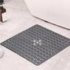 Square Bath Mat, Non-slip Bath Mat with Suction Cup, Bath Mat, Drain Hole, Machine Washable