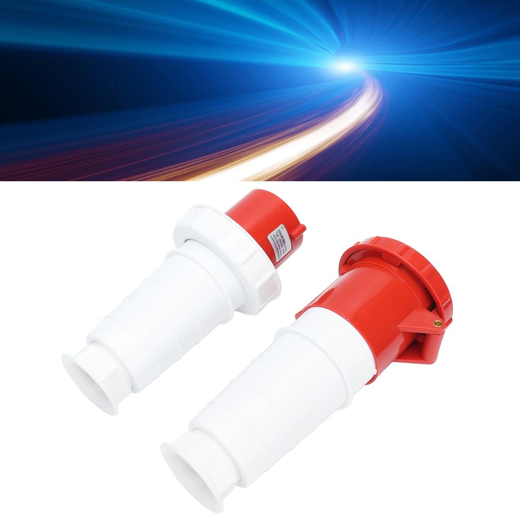 Промышленная вилка розетка 3 фазы 4 контакта IP67 водонепроницаемый авиационный разъем 380В415В 63А 3P+E