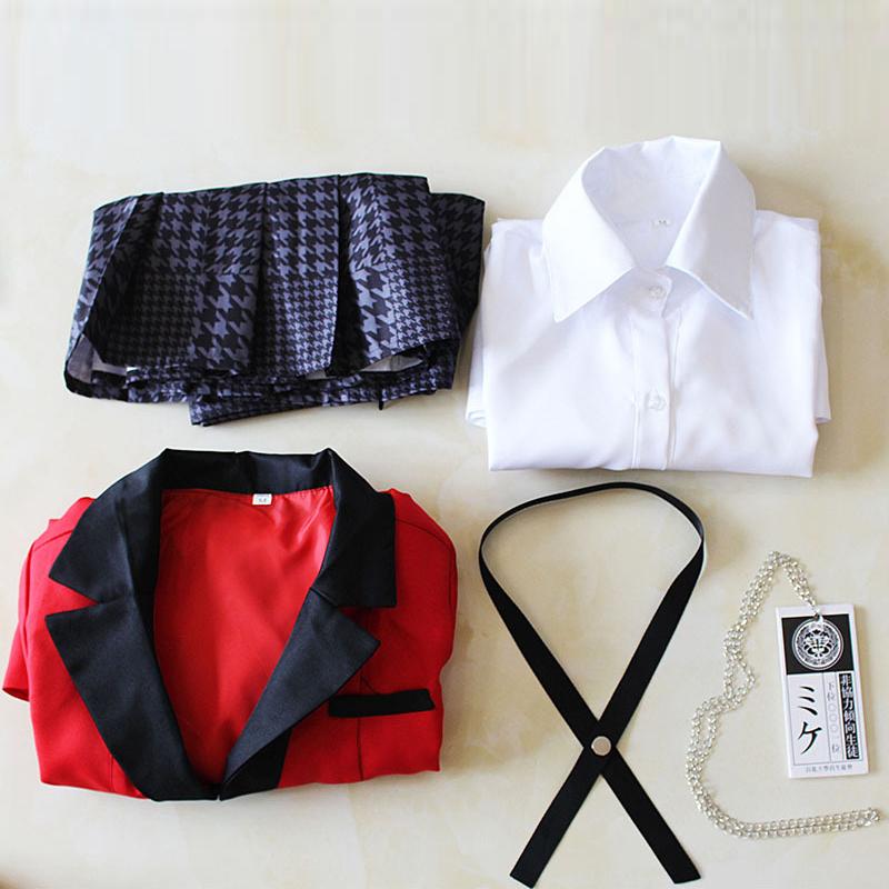 Костюмы аниме Kakegurui Yumeko Jabami, 5 шт./компл., косплей для девочек, взрослых и детей