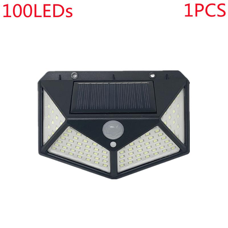 Outdoor 100 LED Solar Light Motion Sensor Waterproof Sunlight Garden Decoration Street Lights Solar Powered Lantern Wall Lamp