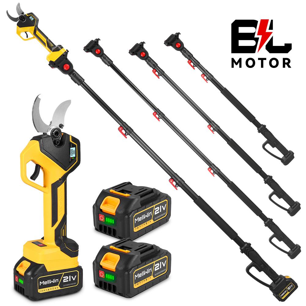 MELLWIN 2-в-1 Бесщеточный Электрический Сучкорез-Секатор с Телескопической Ручкой 180 см Садовый Инструмент-Секатор Для Аккумулятора Makita 18V