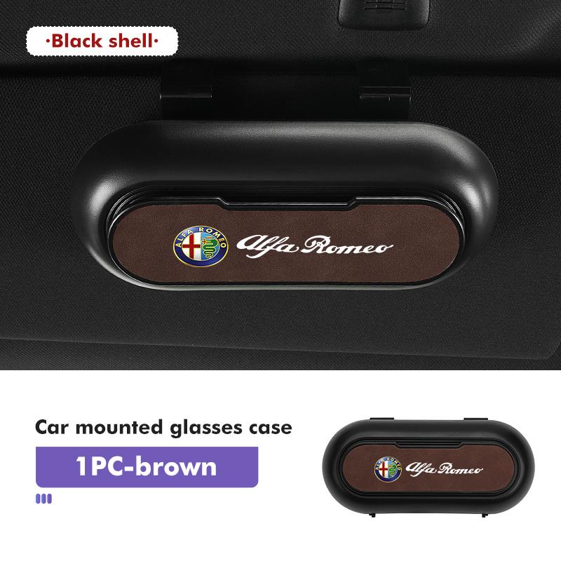 Car Sun Visor Sunglasses Box Storage Case Organize Boxs For Alfa Romeo 159 Giulietta Giulia 147 Mito 156 159 166 GT Stelvio def789