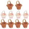 Small Flower Basket Handheld Woven Basket Office Decor Basket Mini Basket Pastoral Furniture Decor Sundries Flower Basket