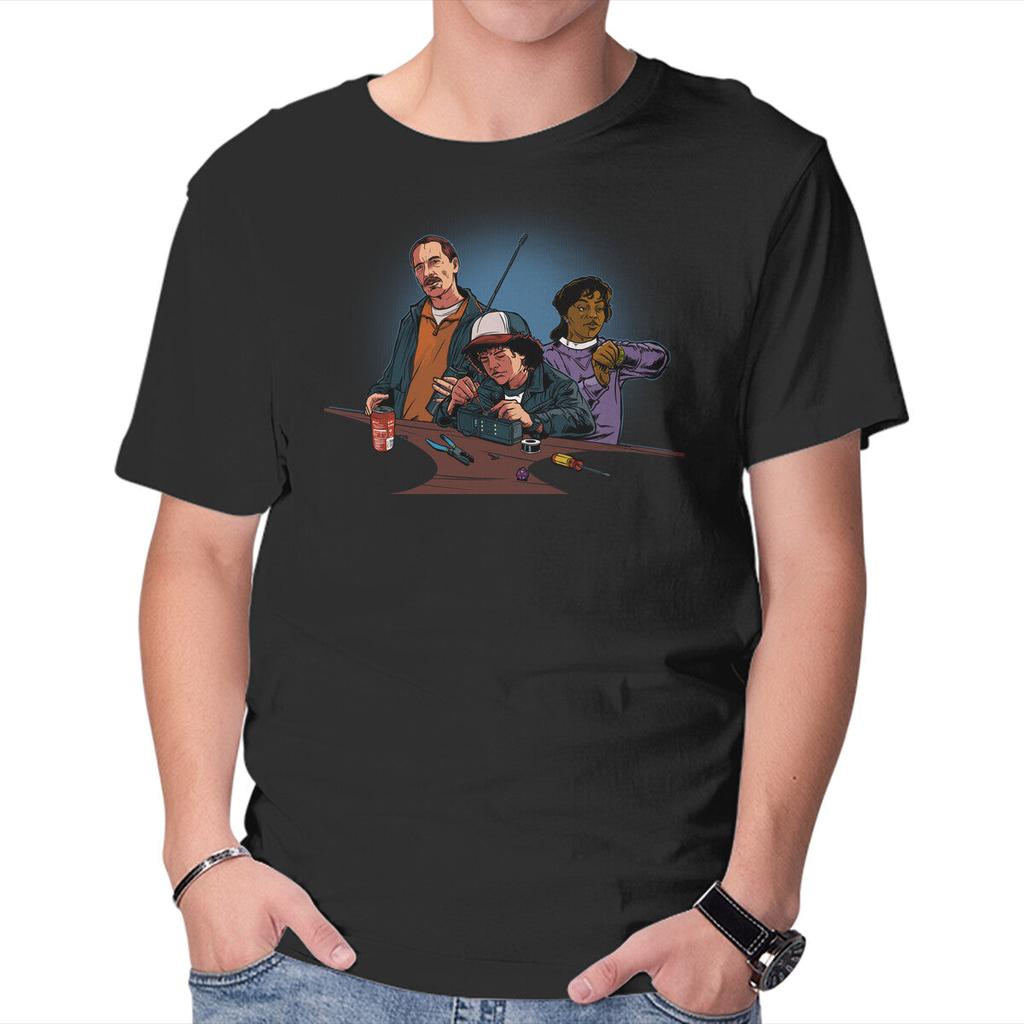 Unisex Crew Neck T-Shirt Stranger Science Graphic Short Sleeve Casual Tee
