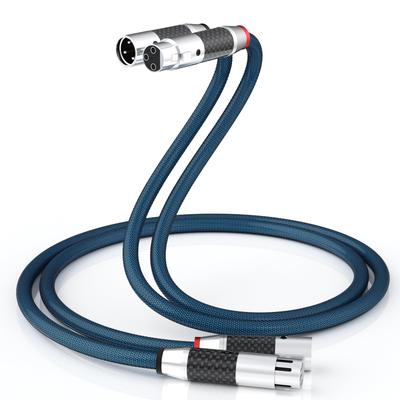 Кабель XLR Monosaudio Балансный кабель Микрофонный кабель 5N Монокристаллическая медь Посеребренный разъем XLR гнездо к XLR штекер XLR соединение Аудио