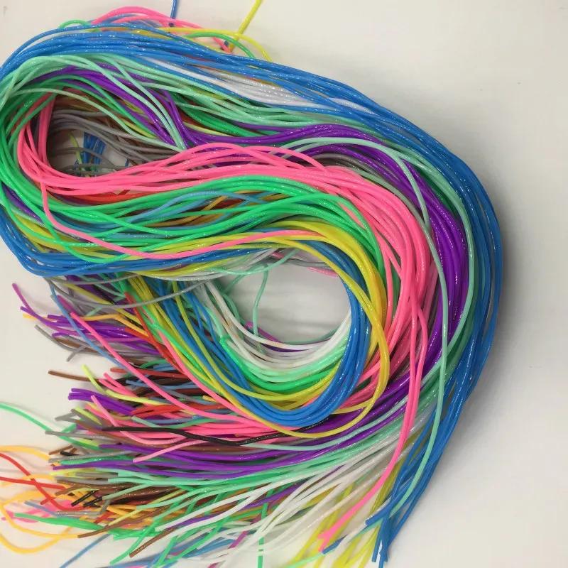 120pcs PVC Braided Ropes DIY Colorful Braided Wire DIY Braided String Rope Environmental Protection Plastic Hollow Tube (Pipe)