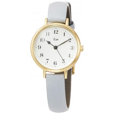 [Часы Seiko] Наручные часы Riki [Морские часы] Дизайн с арабскими цифрами Белый циферблат Изогнутый ремешок из телячьей кожи Hardlex белого фиолетового цвета AKQK446 Женские серые