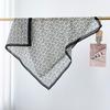 Spring and summer new retro cashew flower silk cotton square scarf small silk scarf women's neck high-end temperament small scarf