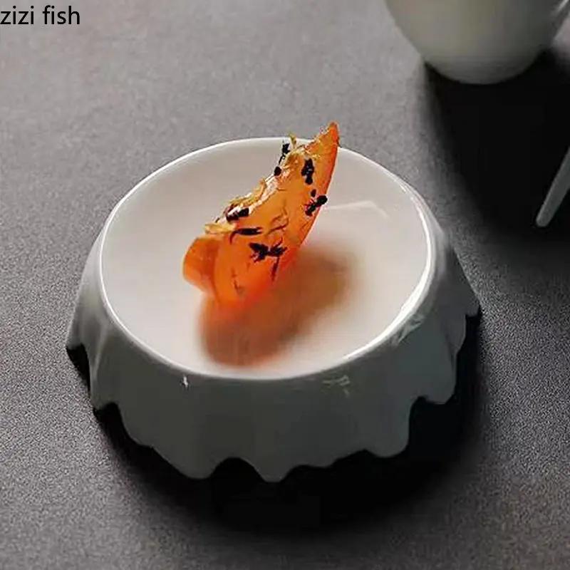 Креативная нестандартная тарелка для сохранения тепла, французская тарелка для молекулярной кулинарии, десертное блюдо, западный ресторан, блюдо для масла