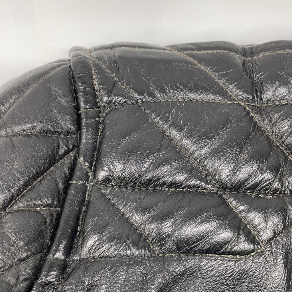VINTAGE Vintage Leather Black TALON Zip Padded Jacket Jacket 36 blackUsed