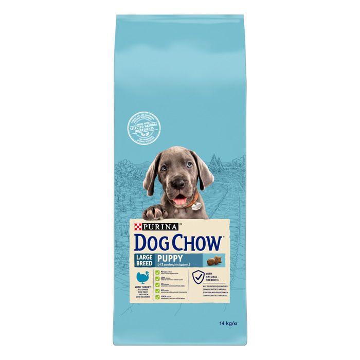 DOG CHOW Chien Puppy Large Breed avec de la Dinde - 14 KG - Croquettes pour chiot
